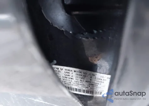 2005 Acura Rl 3.5 из США, поврежденный, VIN JH4KB16545C003645